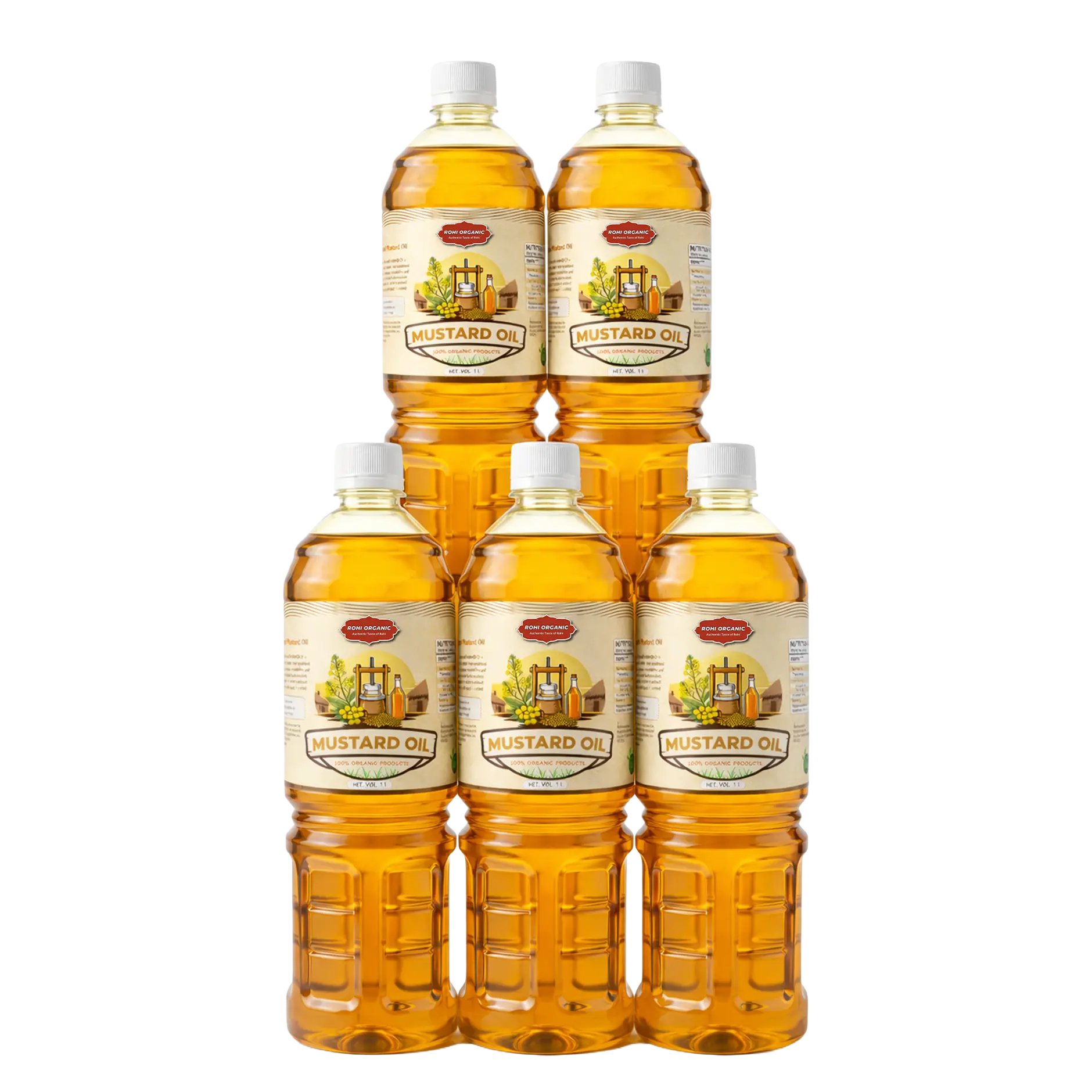 Pure mustard oil 5 litres in Pakistan Rohi Foods family pack cold pressed oil
